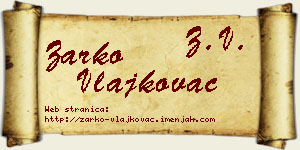 Žarko Vlajkovac vizit kartica